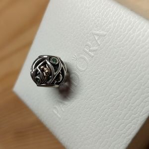 Pandora Sterling 925 Silver and 14k Gold Bird Tree Charm